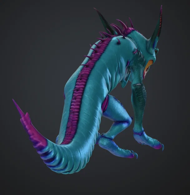 Mô hình quái vật có đuôi Monster mit schwanz độc đáo cho in 3D - Image 3