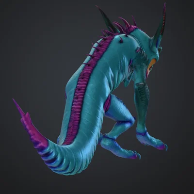 Mô hình quái vật có đuôi Monster mit schwanz độc đáo cho in 3D
