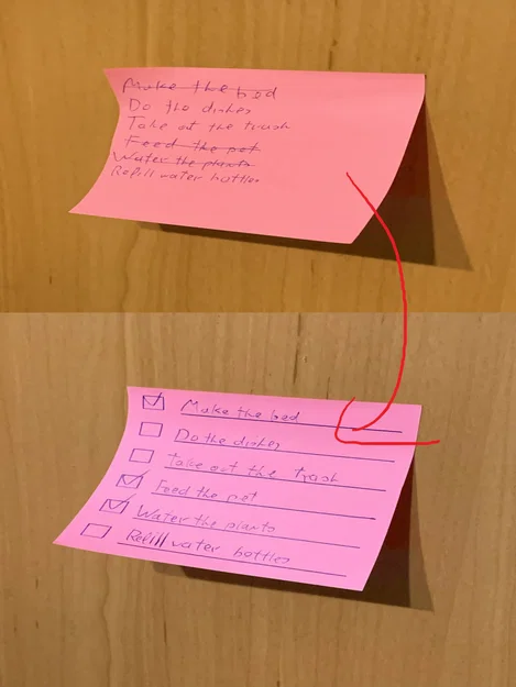 Khuôn Mẫu Checklist In 3D Giúp Ghi Chú Công Việc Ngăn Nắp - Image 1