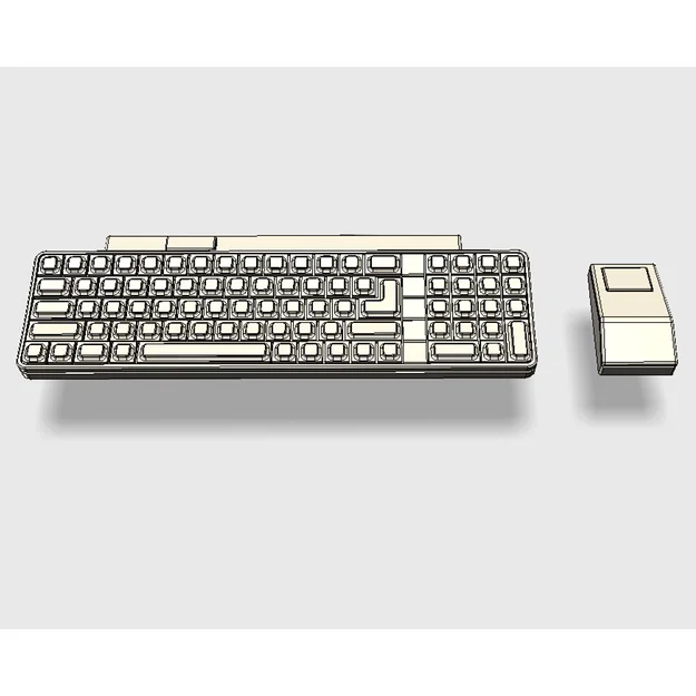 Mô hình bàn phím và chuột Apple IIgs thu nhỏ (Tỷ lệ 1:3) cho dân chơi Retro - Image 1
