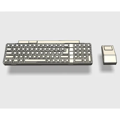Mô hình bàn phím và chuột Apple IIgs thu nhỏ (Tỷ lệ 1:3) cho dân chơi Retro