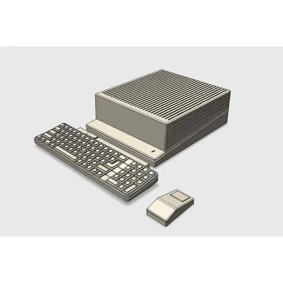 Mô hình 3D máy tính cổ điển Apple IIgs để bàn độc đáo