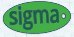 Móc khóa 3D hình Sigma cá tính - Tự in 3D cực nhanh - Image 1