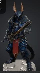 Mô hình Dragonborn Fighter in 3D cho trò chơi Dungeons & Dragons - Image 1
