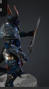 Mô hình Dragonborn Fighter in 3D cho trò chơi Dungeons & Dragons - Image 2