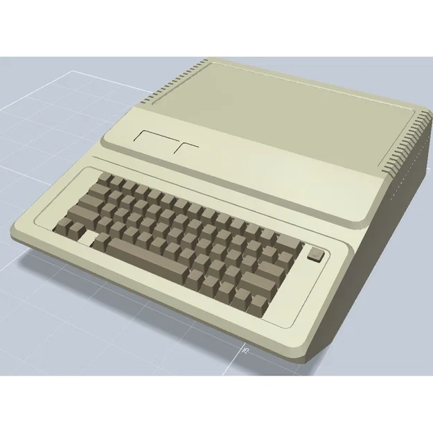 Mô hình 3D máy tính cổ điển Apple IIe phong cách Retro - Image 1