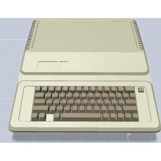 Mô hình 3D máy tính cổ điển Apple IIe phong cách Retro - Image 3