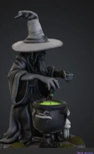 Mô hình phù thủy (Wizard) pha chế phép thuật 3D cho D&D - Image 1