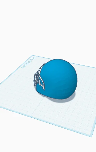 Mô hình mũ bảo hiểm bóng bầu dục (Football Helmet) in 3D - Image 1