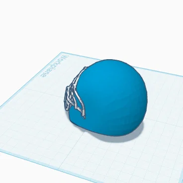 Mô hình mũ bảo hiểm bóng bầu dục (Football Helmet) in 3D