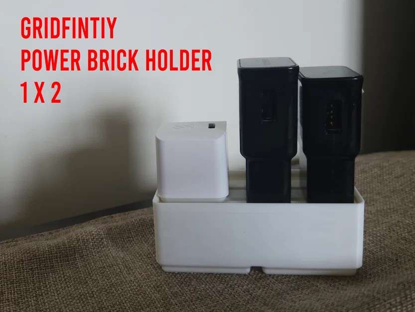 Khay Gridfinity đựng Power Brick (Sạc Điện Thoại) 1x2 - Image 1