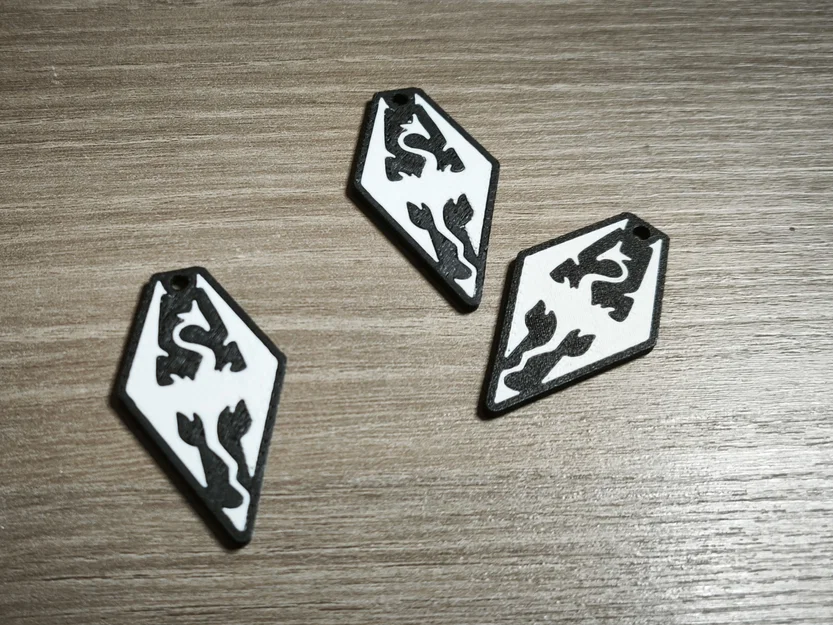 Móc khóa biểu tượng rồng Skyrim 3D - Món quà cho fan game - Image 2
