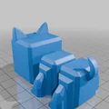 Mô Hình Chú Sói Con Articulated Cute Wolf Dễ Thương Dễ In 3D - Thumbnail 1