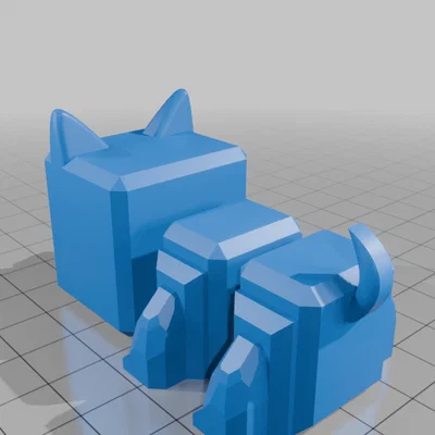 Mô Hình Chú Sói Con Articulated Cute Wolf Dễ Thương Dễ In 3D
