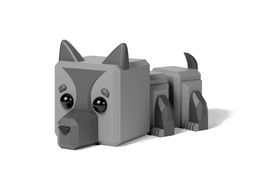 Mô Hình Chú Sói Con Articulated Cute Wolf Dễ Thương Dễ In 3D - Image 2