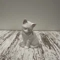 Mô hình chú mèo Fuzzy Cat 3D trang trí bàn làm việc siêu xinh - Thumbnail 2