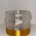 Chậu Succulent Faceted Gold & Crystal – bản nhỏ hơn, họa tiết khác - Thumbnail 2