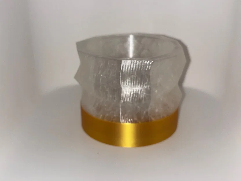 Chậu Succulent Faceted Gold & Crystal – bản nhỏ hơn, họa tiết khác - Image 3