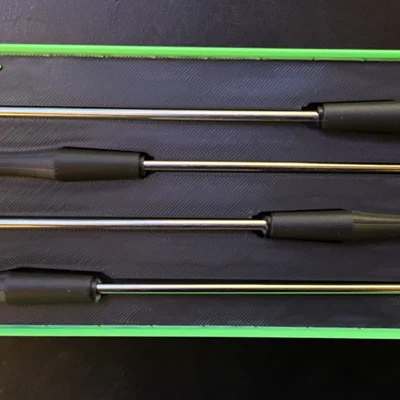 Khay Gridfinity đựng tua vít precision dài (4 cây) – 4-Piece