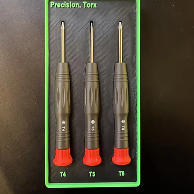 Khay Gridfinity giữ tua vít Torx precision (3 món)