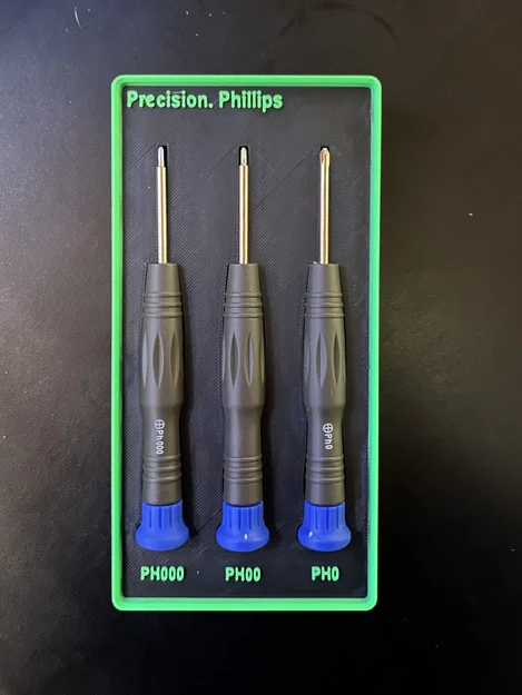 Khay Gridfinity giữ tua vít Precision Phillips (3 món) - Image 1