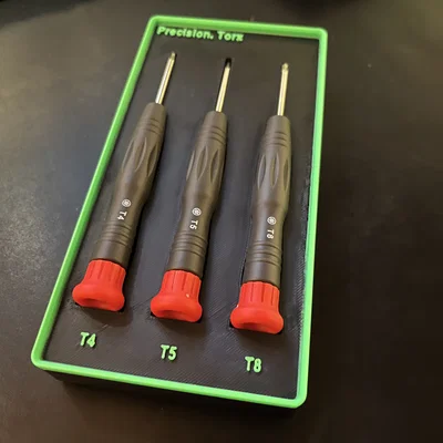 Khay Gridfinity giữ tua vít Torx precision (3 món)