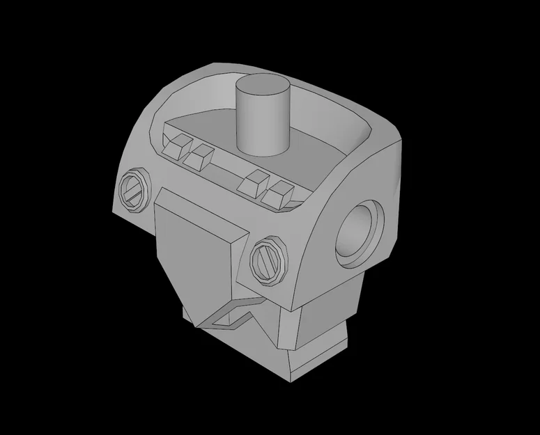 Thân Minifig 3D có giáp & stud sau lưng tương thích Lego - Image 1