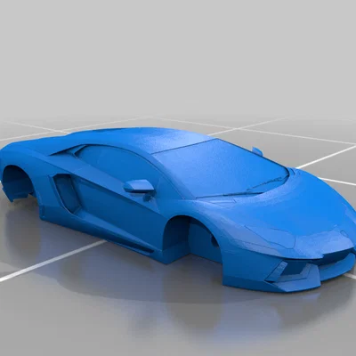 Mô hình 3D siêu xe Lamborghini Aventador đầy đủ chi tiết