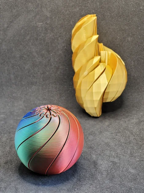 Mô hình quả cầu xoay giải trí Twisty Fidget Ball in 3D - Image 2