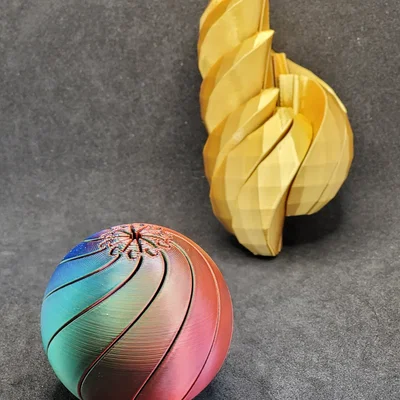 Mô hình quả cầu xoay giải trí Twisty Fidget Ball in 3D