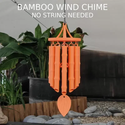 Chuông gió mô phỏng tre in 3D - Thiết kế độc đáo không cần dây