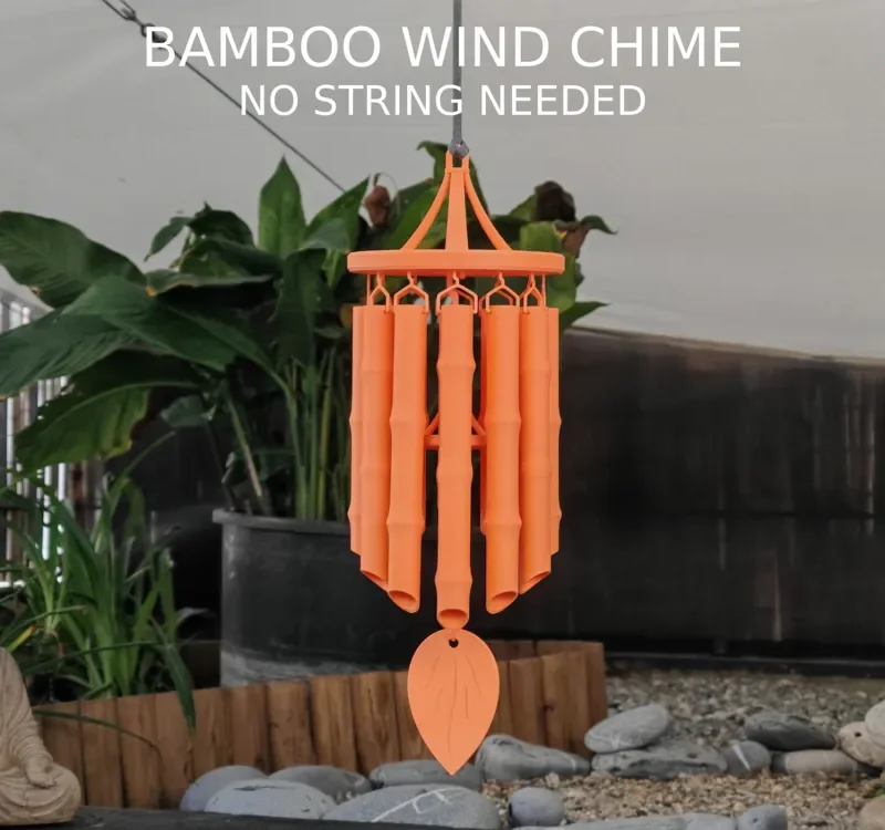Chuông gió mô phỏng tre in 3D - Thiết kế độc đáo không cần dây