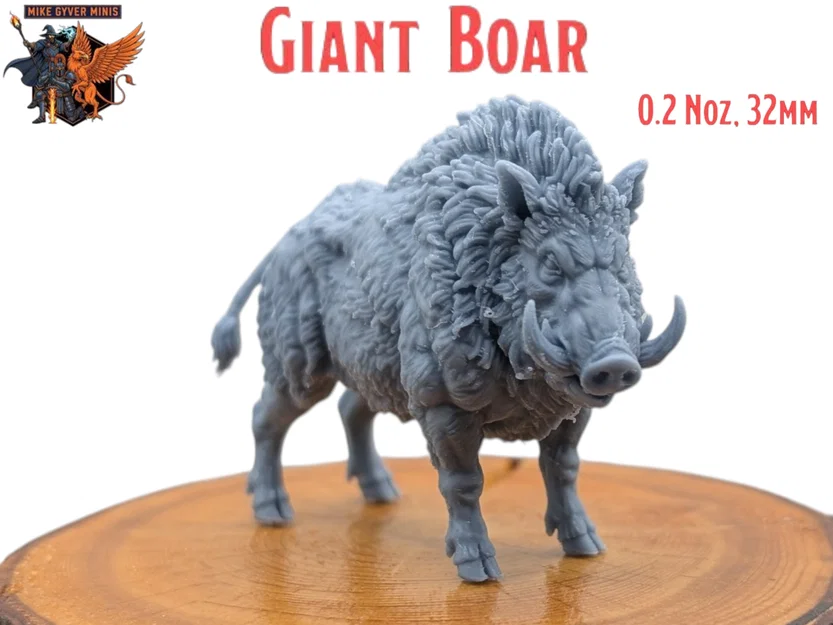 Giant Boar Standing - MGM Print-Ready Mini - Image 1