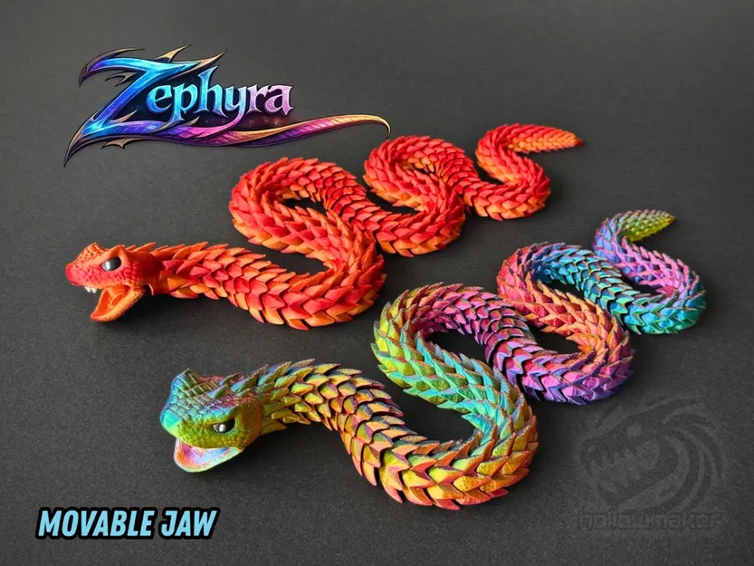 Mô hình rắn khớp nối 3D linh hoạt (Fidget Snake) cực chất - Image 1