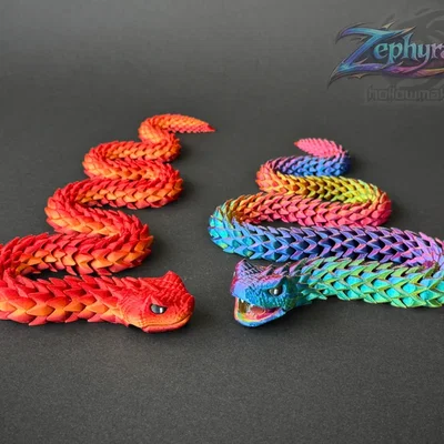 Mô hình rắn khớp nối 3D linh hoạt (Fidget Snake) cực chất