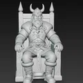 Mô hình 3D Vị vua Viking trên ngai vàng - Viking King Figurine - Thumbnail 2