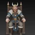 Mô hình 3D Vị vua Viking trên ngai vàng - Viking King Figurine - Thumbnail 4