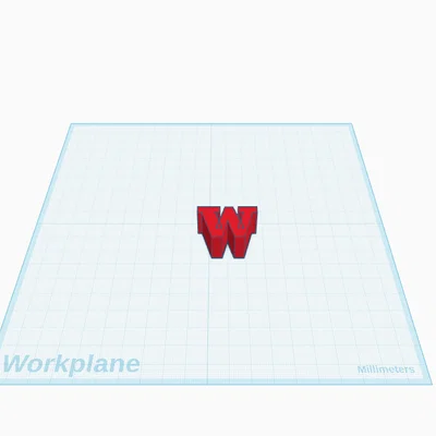 Mô hình chữ W (W symbol) - Biểu tượng chiến thắng độc đáo in 3D