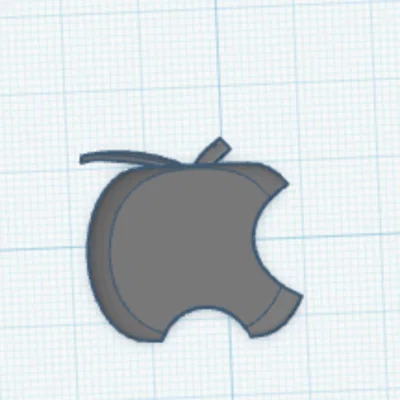 Mô hình logo Apple cách điệu 2D trang trí cực chất