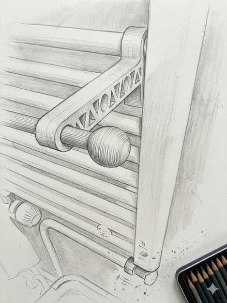 Giá treo khăn cho radiator (không cần khoan) – kệ + móc - Image 3