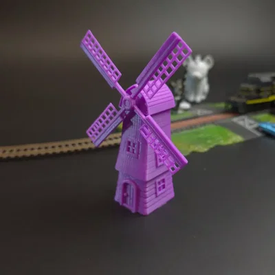 Cối Xay Gió Mini (Miniature Windmill) Phong Cách Chibi