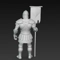 Mô hình chiến binh cầm cờ đầu sói đầy uy phong để in 3D - Thumbnail 2
