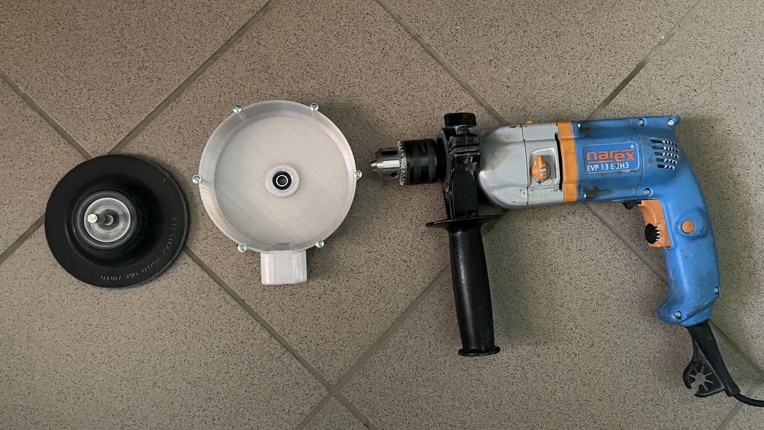 Adapter hút bụi cho đĩa chà nhám 125mm gắn máy khoan - Image 2