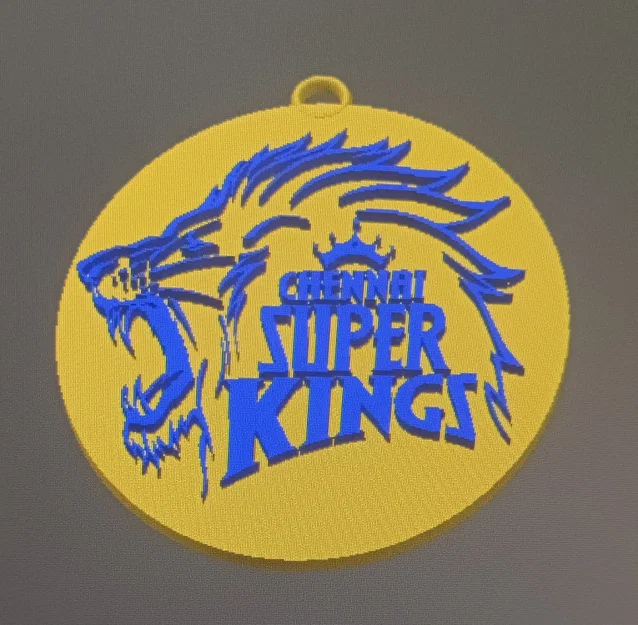 Móc khóa 3D logo Chennai Super Kings (CSK) độc đáo - Image 1