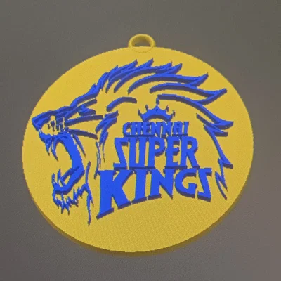 Móc khóa 3D logo Chennai Super Kings (CSK) độc đáo