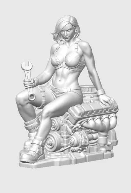 Mô hình 3D Nữ thợ máy Mechanic Girl đầy cá tính - Image 1