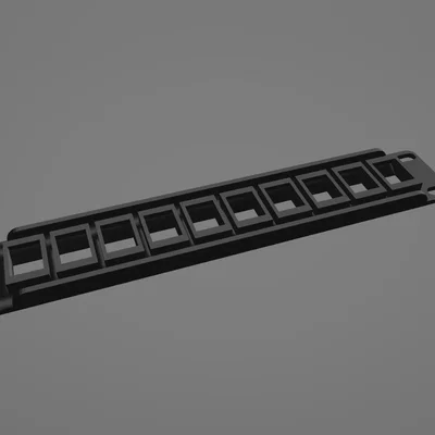 Patch Panel 10-port dùng cho tủ rack 10-inch - Tự in 3D cực tiện