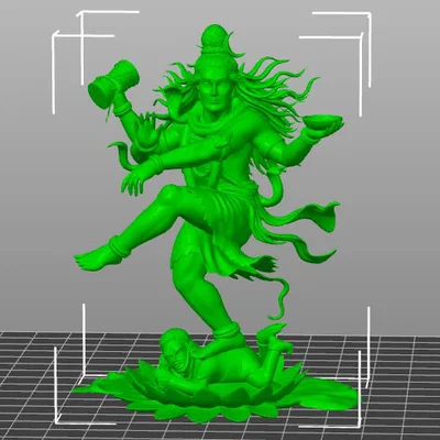 Mô hình 3D thần Shiva Thandava Pose nghệ thuật để in 3D