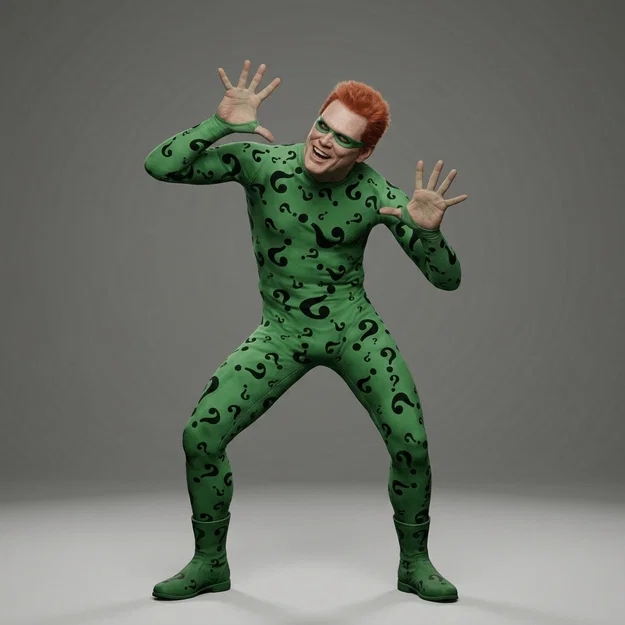 Mô hình 3D nhân vật Riddler - Jim Carrey (Batman Forever 1995) - Image 1