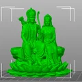 Mô hình 3D Lord Rama và Seetha Maa nghệ thuật tinh xảo - Thumbnail 1